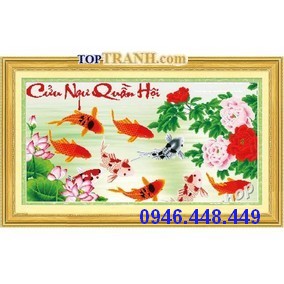 Tranh thêu cửu ngư quần hội